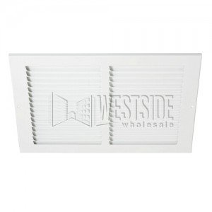 Hart & Cooley Air Return Grille, 12" W x 8" H, 672 Steel Return Grille for Sidewall/Ceiling - White (043316)
