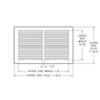 Hart & Cooley Air Return Grille, 12" W x 8" H, 672 Steel Return Grille for Sidewall/Ceiling - White (043316) view 4