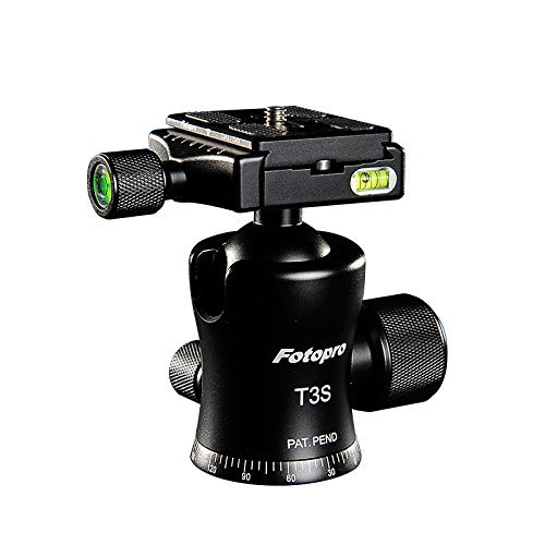 Fotopro T3S Alu-Mag Slim Waist Series Ball Head - Black