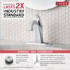 Delta Faucet Dryden Single Hole Bathroom Faucet, Single Handle Bathroom Faucet, Diamond Seal Technology, Metal Drain Assembly, Polished Nickel 551-PN-DST view 2