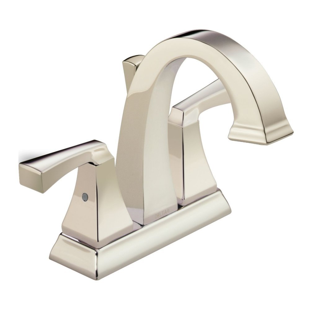 Delta Faucet Dryden Centerset Bathroom Faucet, Bathroom Sink Faucet, Diamond Seal Technology, Metal Drain Assembly, Polished Nickel 2551-PNMPU-DST