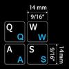 Italian - English Non-Transparent Keyboard Labels Layout Black OR White Background (14x14) for Desktop, Laptop and Notebook (White Background) view 3