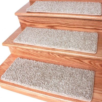 9" x 27" Angora 35 oz Carpet Stair Treads (Set of 13) Includes 1 roll of Double Sided Carpet Tape.