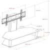2xhome TV Stand Integrated TV Stand & Shelf Modern Black Glass Wall Swivel Tier Shelves Base Slim Fit Furniture 30" - 60" TV 38 40 42 43 47 50 55 60 Inch Inches Game Video Audio System Mount Bracket view 3