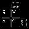 Danish Non-Transparent Keyboard Labels Layout Black OR White Background (15x15) for Desktop, Laptop and Notebook (Black Background) view 3