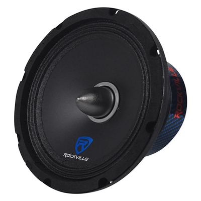 Rockville RXM84 8 Inch 250W 4 Ohm Mid-Bass/Mid-Range Car Audio Speaker, Kevlar Reinforced Cone, CEA Compliant, High SPL, for Car Audio Enthusiasts