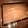Seymour AV EH100MS 16:9 114.7"d Matinee Silver Ambient Precision fixed frame projection screen view 3