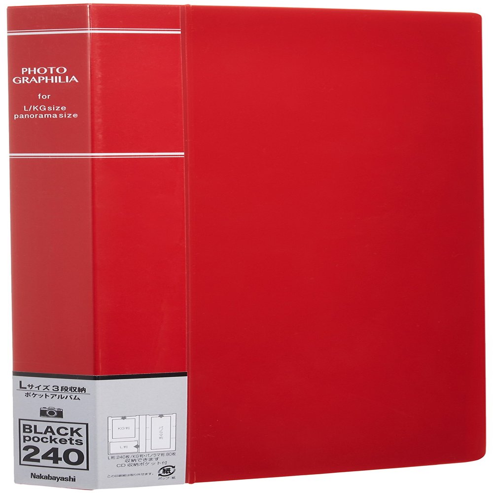 Nakabayashi Co., Ltd. album photography rear L size 240 sheets L3 stage Red PHL-1024-R