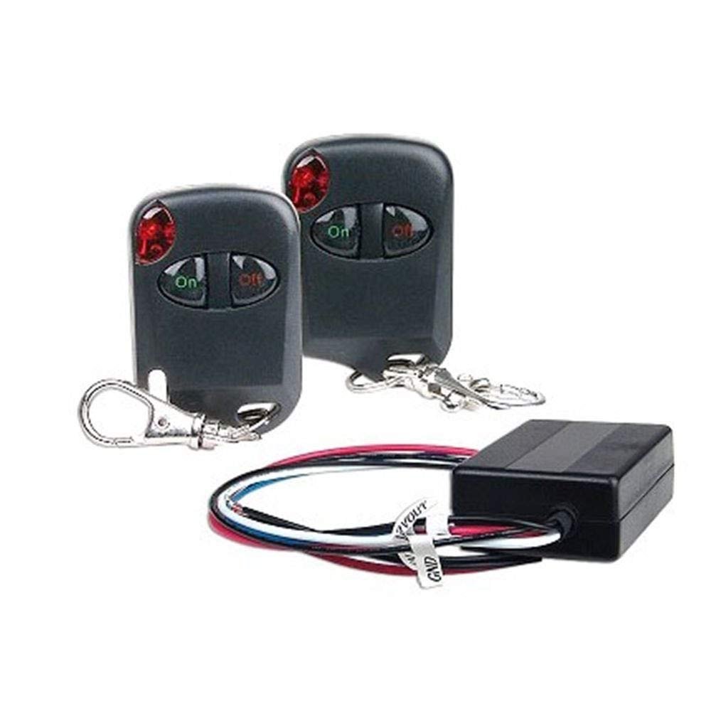iMBAPrice RM02 12V 15A Wireless Relay Switch Kit with 2 Remote Controls, Long Range RF Receiver, Universal Remote Control for Car, Motorcycle, Boat, Lights & Garage Door Automation