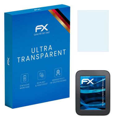 atFoliX Screen Protection Film compatible with Barnes & Noble NOOK GlowLight Screen Protector, ultra-clear FX Protective Film (2X)
