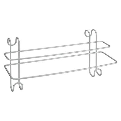 Metaltex Radius Double Towel Rail - Bathroom Towel Holder Ideal for Bathroom Radiators. Over The Door Towel Rail - Silver, Size: 39 x 15 x 20 cm