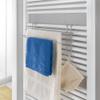 Metaltex Radius Double Towel Rail - Bathroom Towel Holder Ideal for Bathroom Radiators. Over The Door Towel Rail - Silver, Size: 39 x 15 x 20 cm view 2