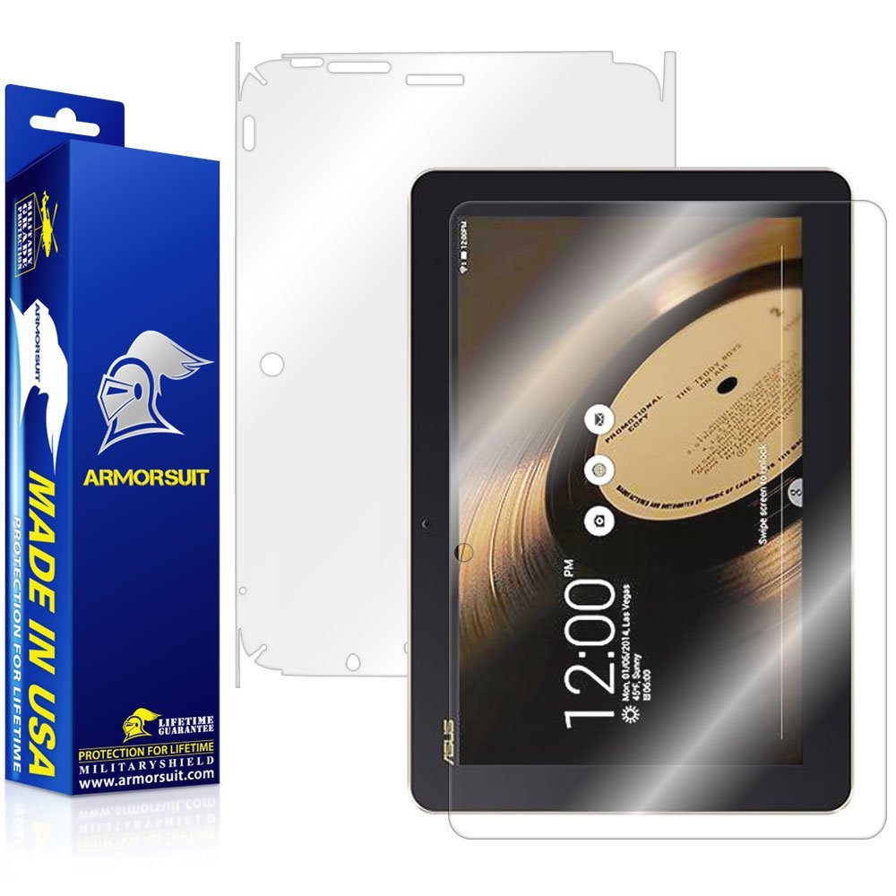 ArmorSuit MilitaryShield - Asus Transformer Pad Tablet Screen Protector + Full Body Skin Protector / Front + Back Anti-Bubble Ultra HD - Extreme Clarity & Touch Responsive Shield with Lifetime Free Replacements
