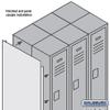 Salsbury Industries Finished Double End Panel for 6-Feet by 12-Inch Metal Locker, Gray view 1