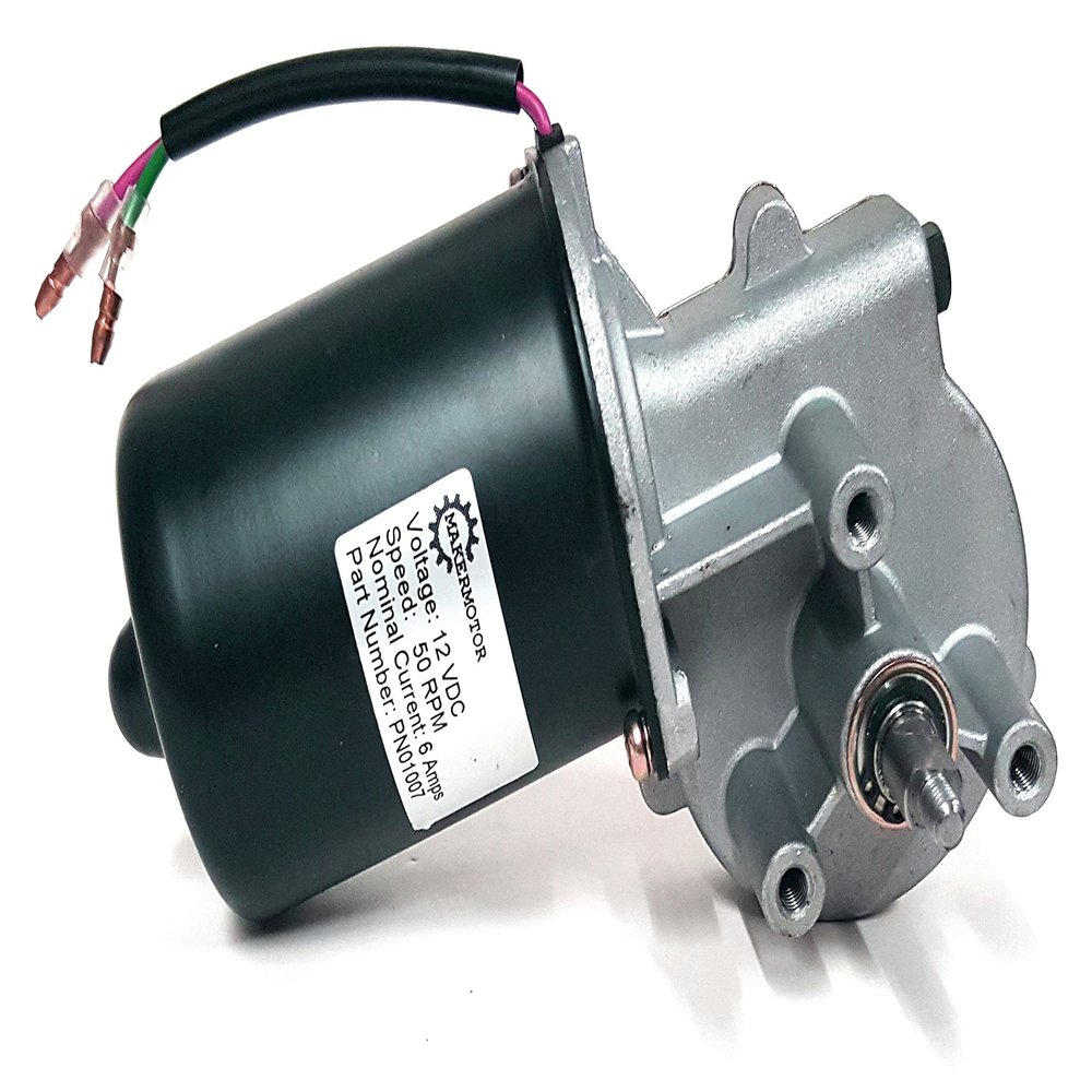 Makermotor 10mm 2-Flat Shaft 12V DC Reversible Electric Gear Motor 50 RPM