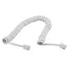 uxcell Plastic RJ9 4P4C Stretchy Connectors Telephone Line and Cable for Landline Telephone, White view 1