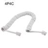uxcell Plastic RJ9 4P4C Stretchy Connectors Telephone Line and Cable for Landline Telephone, White view 2