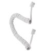 uxcell Plastic RJ9 4P4C Stretchy Connectors Telephone Line and Cable for Landline Telephone, White view 3