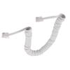 uxcell Plastic RJ9 4P4C Stretchy Connectors Telephone Line and Cable for Landline Telephone, White view 4
