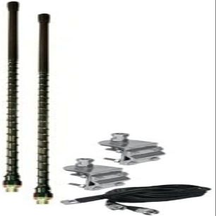 ProComm HSD995-4B 4' Dual Black Fiberglass CB Radio Antenna Kit w/Mirror Mounts