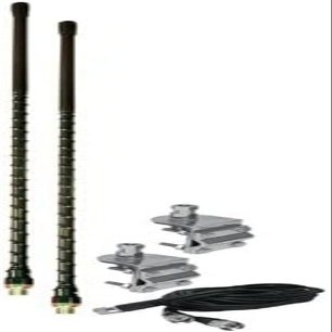 ProComm HSD995-4B 4' Dual Black Fiberglass CB Radio Antenna Kit w/Mirror Mounts