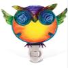 Puzzled Glass Art Night Light, Plug in Decorative Socket Lamp, Manual On & Off Portable Light for Stairway, Bedroom, Bathroom, Nursery, Home Accessory & Kitchen Decor - Owl view 1