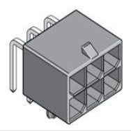 Headers & Wire Housings Mega-Fit RA Hdr Assy 8 ckt 15u" Au (50 pieces)