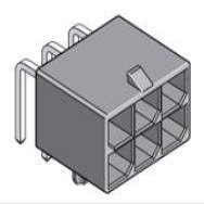 Headers & Wire Housings Mega-Fit RA Hdr Assy 8 ckt 15u" Au (50 pieces)