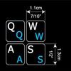 Portuguese - English Notebook Non-Transparent Keyboard Labels Layout Black, White OR Silver Background (White Background) view 3