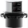 Bachmann Elevator Retractable Socket 2-Way 2 m Cable Table Socket for Kitchen and Office Stainless Steel Look 928.002 (Extends at The Touch of a Finger Aluminium Profile) view 1