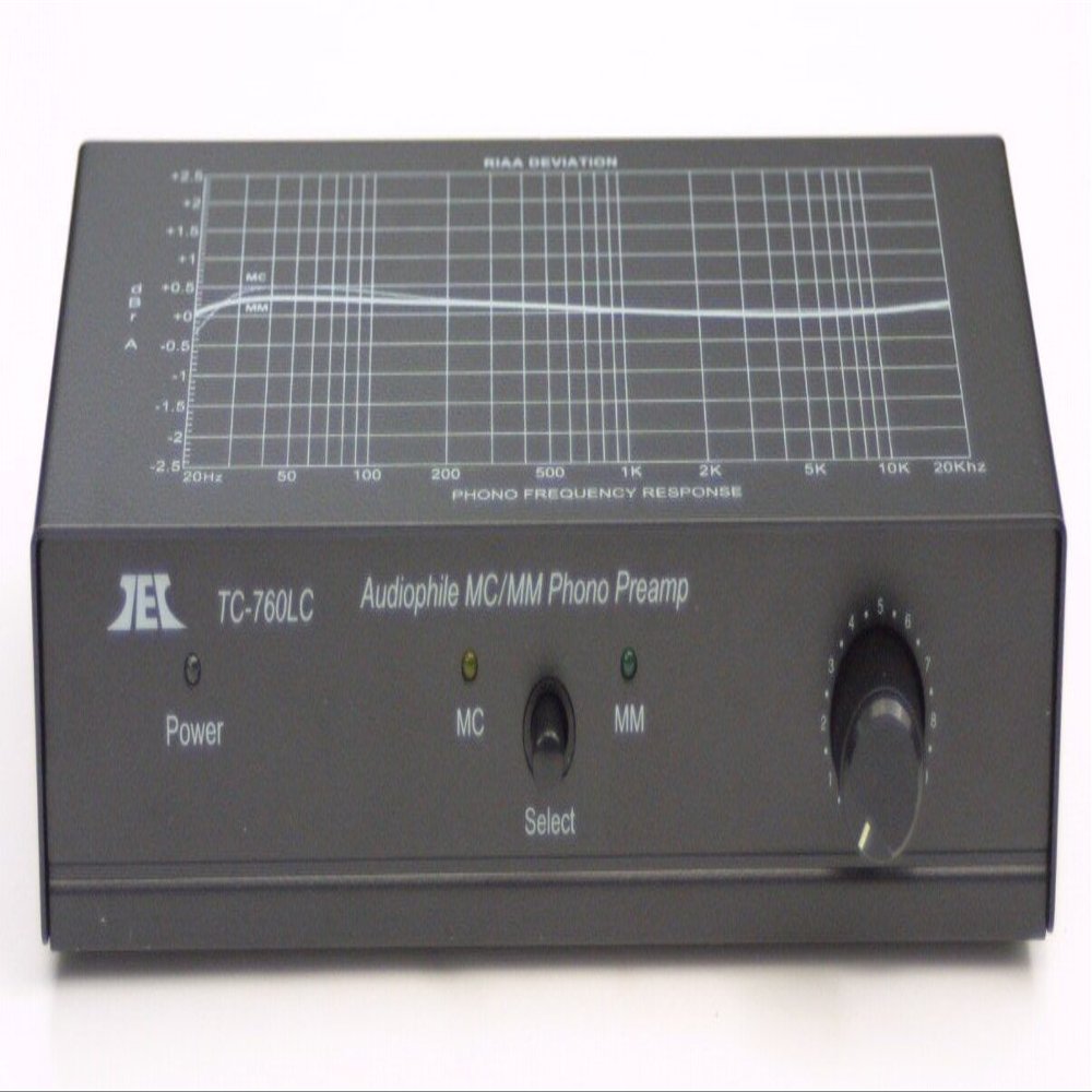 TEC TC-760LC Black MM/MC Phono Preamp, Premium High Output Adaptor and TC-ADUSB Digital Recording Adaptor Combo