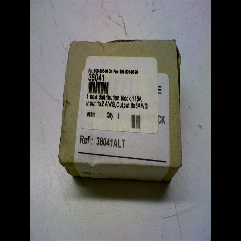 Altech Corp 38041 Distribution Block 1 Pole 115A 38041