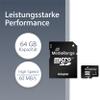 MediaRange Micro SDXC Memory Card with SD Adapter 64 GB - Speed Class 10, Read Speed up to 60 MB/s, External Data Storage for Mobile Devices Such as Digital Cameras or Smartphones view 2