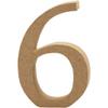 Creativ "6" Mdf Number, Brown, 13 x 2cm view 1