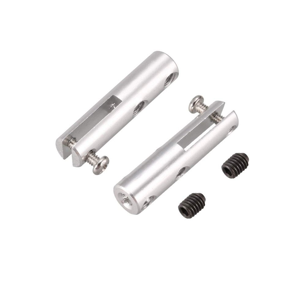 uxcell 2pcs Silver Tone Aluminum Clevis 25 x 6 x 2.3mm for 2.3mm Push Rod