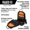 Klein Tools 55421BP-14 Tool Backpack, 39 Pockets, Black/Orange/Gray view 3