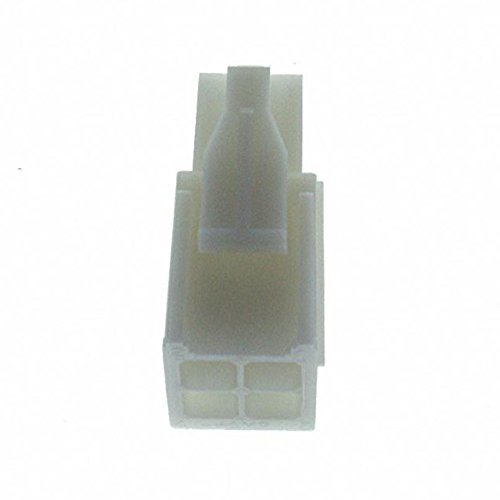 TE Connectivity/AMP, 172167-1, 4 Position Rectangular Housing Connector Plug Natural 0.163" (4.14mm)