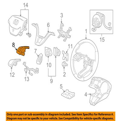 Genuine Honda 35880-SWA-A01 Audio Remote Switch Assembly