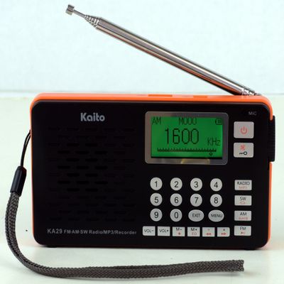 Kaito KA29 All in one World Receiver, with Recorder, AM FM SW Radio and MP3 Player(Black)