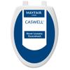Mayfair Caswell Modern Slow Close Toilet Seat, Durable Plastic, Elongated, White view 1