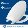 Mayfair Caswell Modern Slow Close Toilet Seat, Durable Plastic, Elongated, White view 2