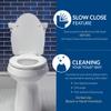 Mayfair Caswell Modern Slow Close Toilet Seat, Durable Plastic, Elongated, White view 4