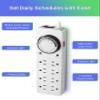 BN-LINK 8 Outlet Surge Protector with Mechanical Timer (4 Outlets Timed, 4 Outlets Always On) - White view 2