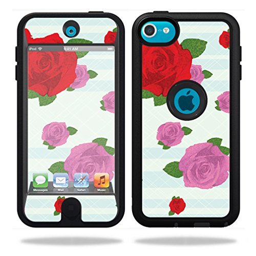 MightySkins Skin Compatible with OtterBox Defender Apple iPod Touch 5G 5th Generation Case wrap Sticker Skins Roses