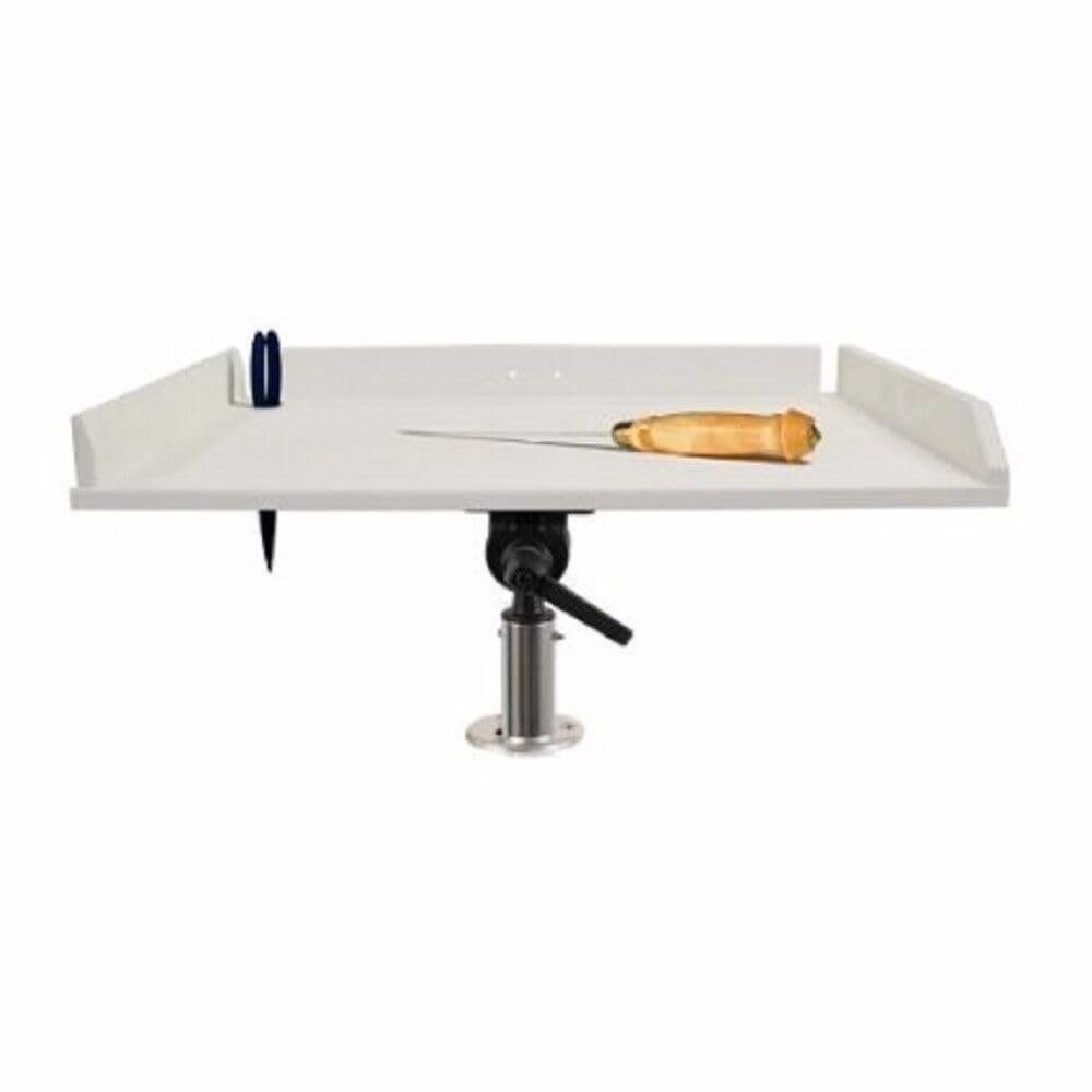 Taco 32" Poly Filet Table w/Adjustable Gunnel Mount - White