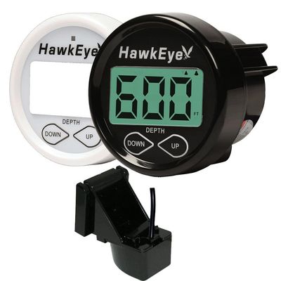 Hawkeye in Dash Depth Finder w/Air & Water Temperature - Transom Mount