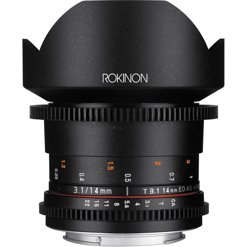 Rokinon Cine DS DS14M-MFT 14mm T3.1 ED AS IF UMC Full Frame Cine Wide Angle Lens for Olympus and Panasonic Micro Four Thirds