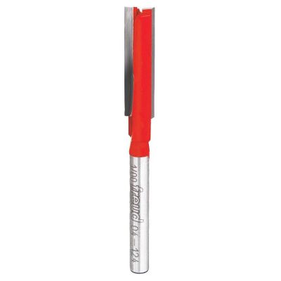 Diablo Carbide Double Flute Straight Router Bit for Wood, Plywood, and Composite Materials -3/8" Diameter, 1/4" Shank, 24000 Max RPM - DR04124