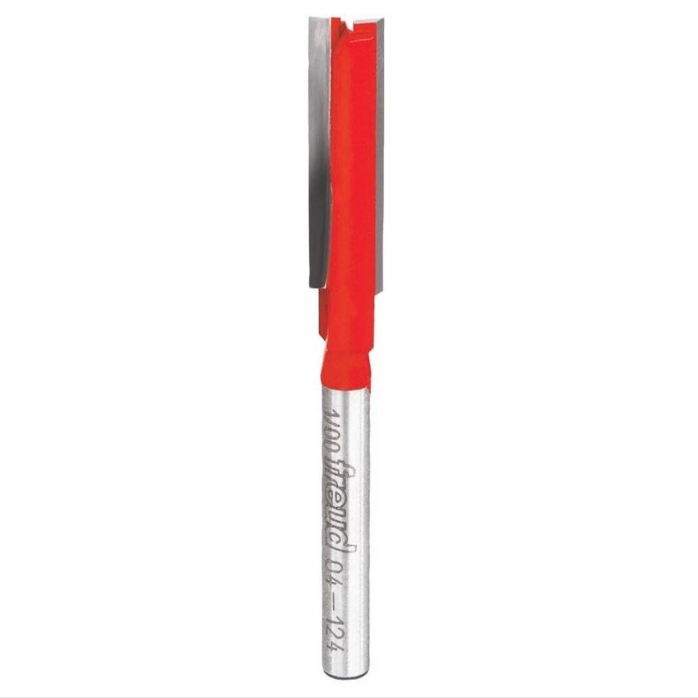 Diablo Carbide Double Flute Straight Router Bit for Wood, Plywood, and Composite Materials -3/8" Diameter, 1/4" Shank, 24000 Max RPM - DR04124