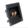 Absolute USA SST-400 3.5 x 3 Inches Square Gold Twist Banana Jacks Double Binding Post Speaker Box Terminal Cup view 3
